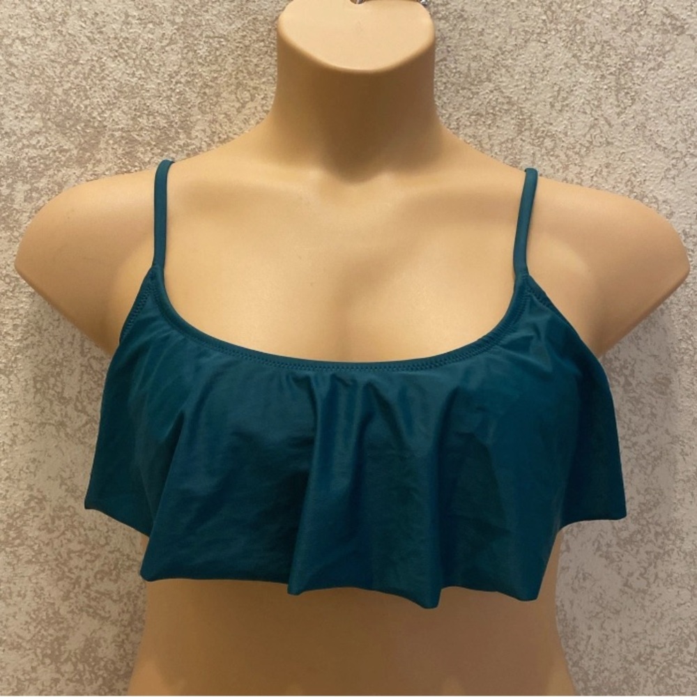 Old Navy Teal Green Ruffle Bikini Top